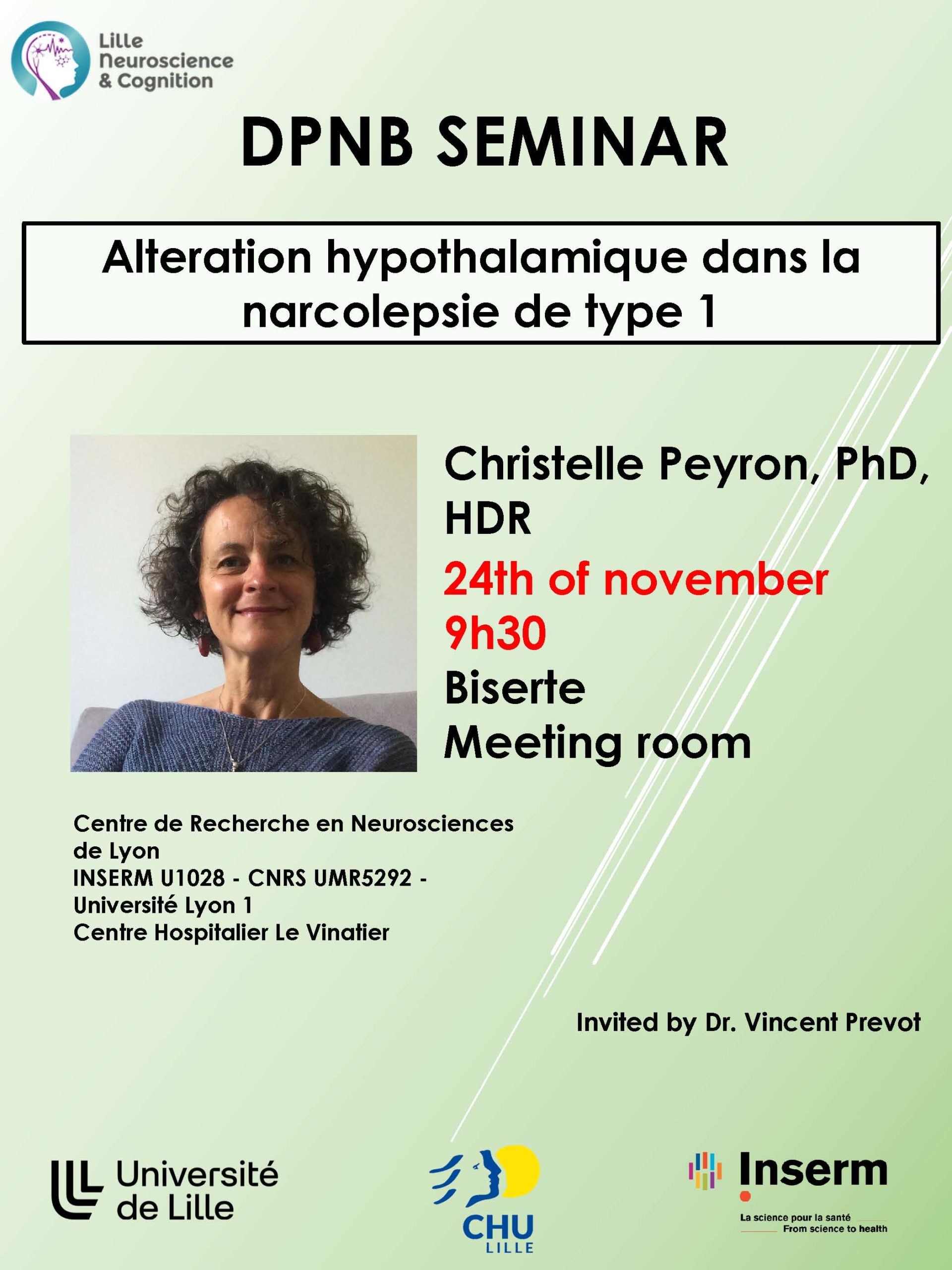 Dr Christelle peyron poster 24 novembre
