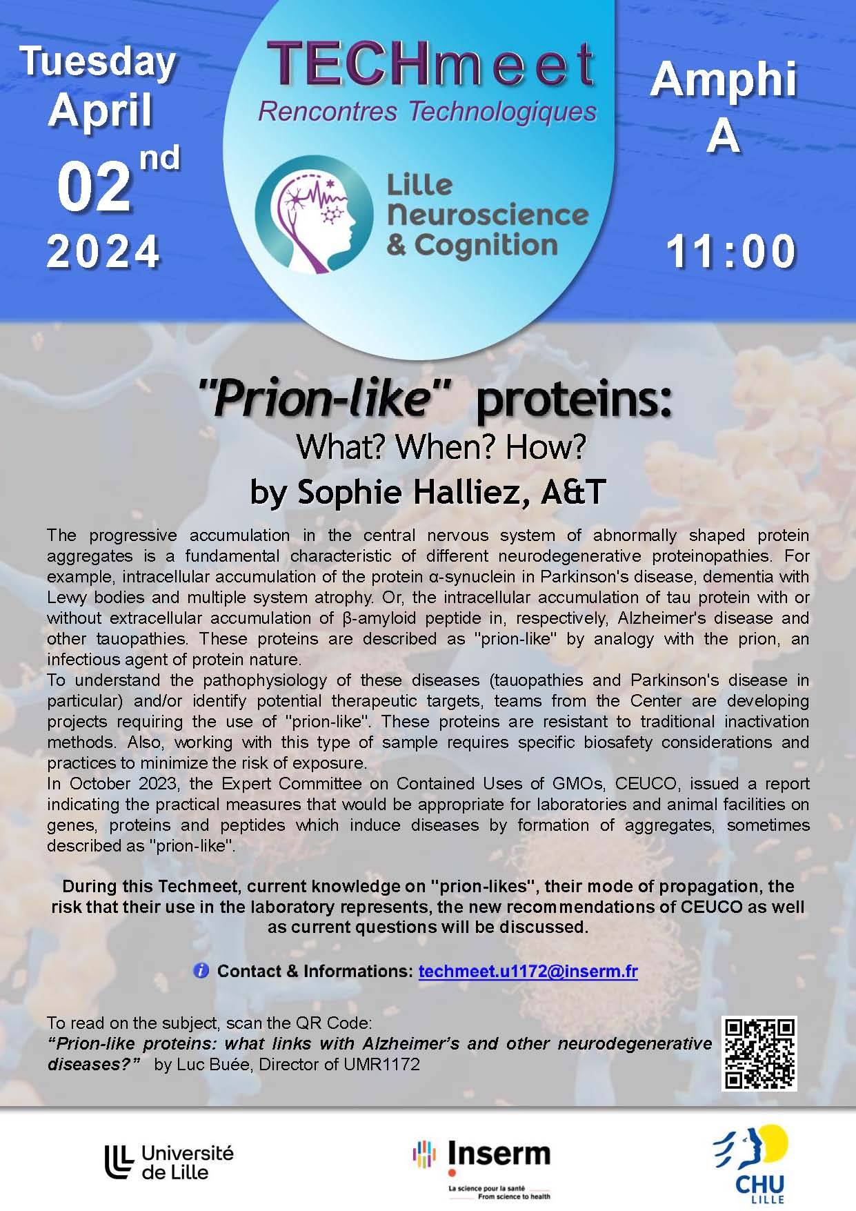 Affiche _Techmeet Prion-like protein _02 avril 2024_version anglaise